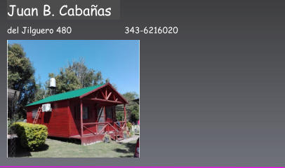 Juan B. Cabaas                     del Jilguero 480                     343-6216020